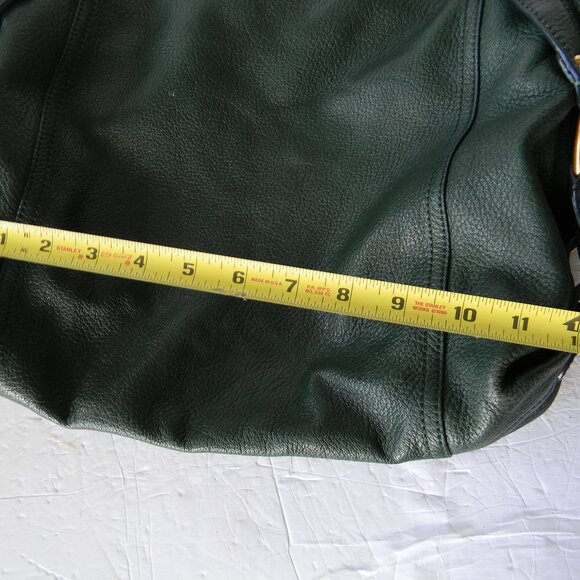 Michael Kors DARK GREEN Pebble Leather SLOUCHY Hobo Shoulder Bag CROSSBODY - Picture 5 of 8